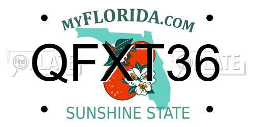 QFXT36 Florida License Plate