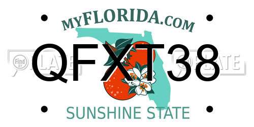 QFXT38 Florida License Plate