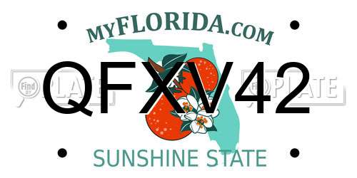 QFXV42 Florida License Plate