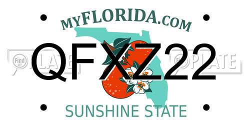 QFXZ22 Florida License Plate