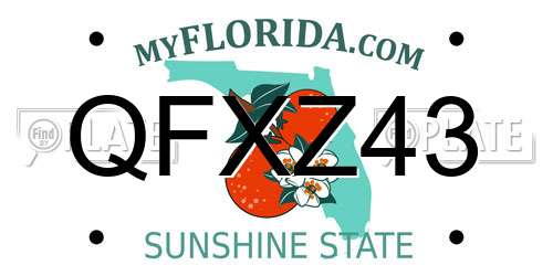 QFXZ43 Florida License Plate