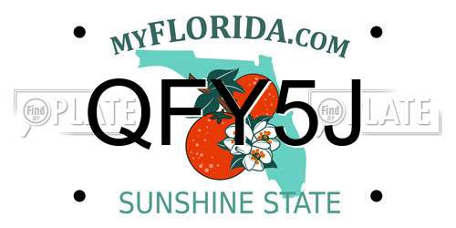 QFY5J Florida License Plate