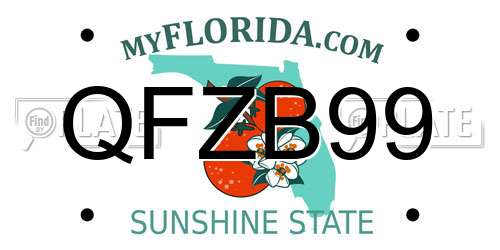 QFZB99 Florida License Plate
