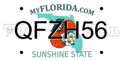 QFZH56 Florida License Plate