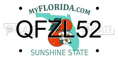 QFZL52 Florida License Plate