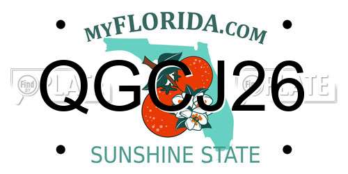 QGCJ26 Florida License Plate