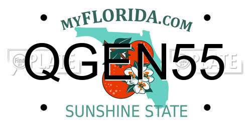 QGEN55 Florida License Plate
