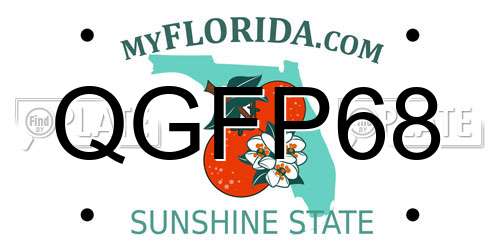 QGFP68 Florida License Plate