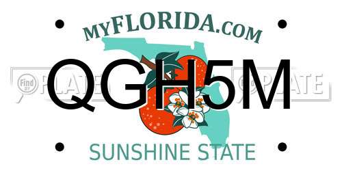 QGH5M Florida License Plate