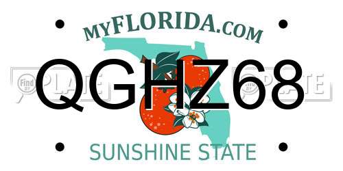 QGHZ68 Florida License Plate