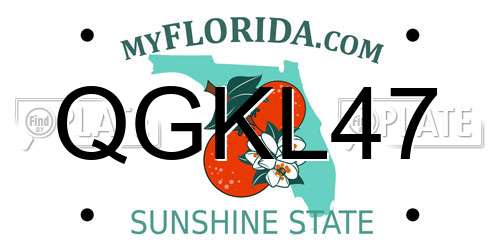 QGKL47 Florida License Plate