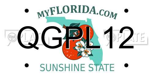 QGPL12 Florida License Plate