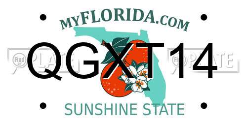 QGXT14 Florida License Plate