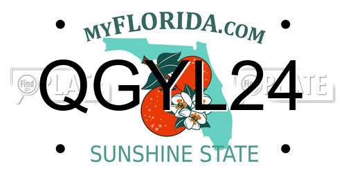 QGYL24 Florida License Plate