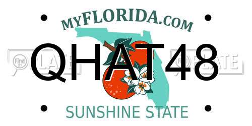 QHAT48 Florida License Plate