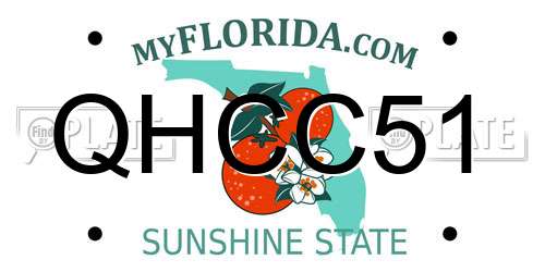 QHCC51 Florida License Plate