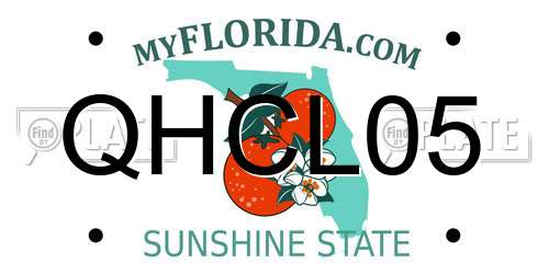 QHCL05 Florida License Plate