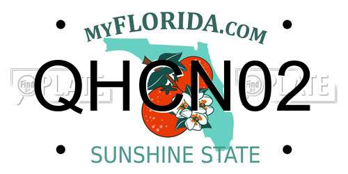 QHCN02 Florida License Plate