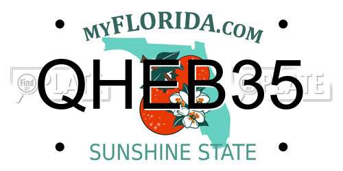 QHEB35 Florida License Plate