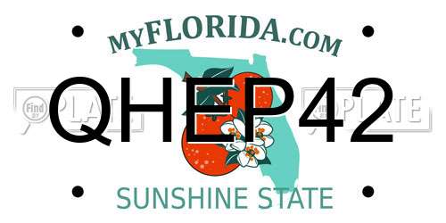 QHEP42 Florida License Plate
