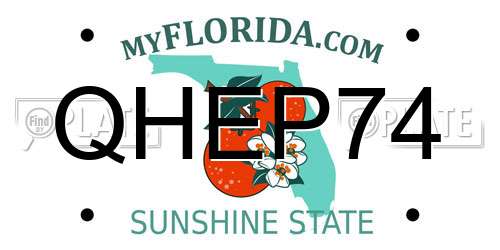 QHEP74 Florida License Plate