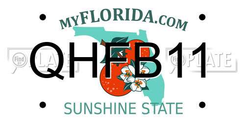 QHFB11 Florida License Plate