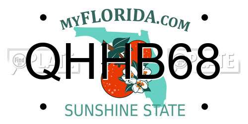 QHHB68 Florida License Plate