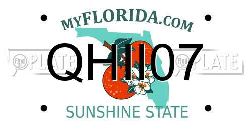 QHII07 Florida License Plate