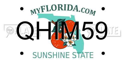 QHIM59 Florida License Plate