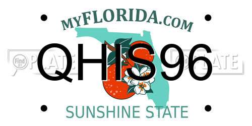QHIS96 Florida License Plate