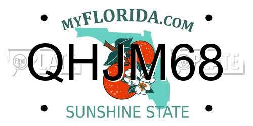 QHJM68 Florida License Plate