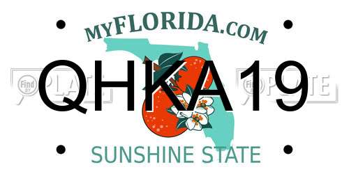 QHKA19 Florida License Plate