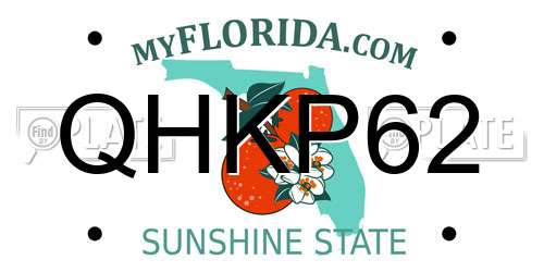 QHKP62 Florida License Plate