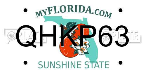QHKP63 Florida License Plate