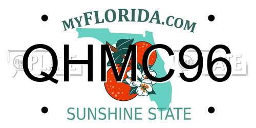 QHMC96 Florida License Plate