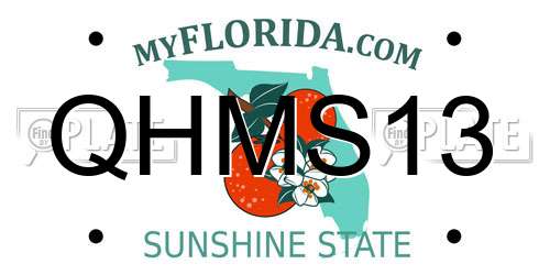 QHMS13 Florida License Plate