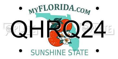 QHRQ24 Florida License Plate