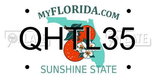 QHTL35 Florida License Plate