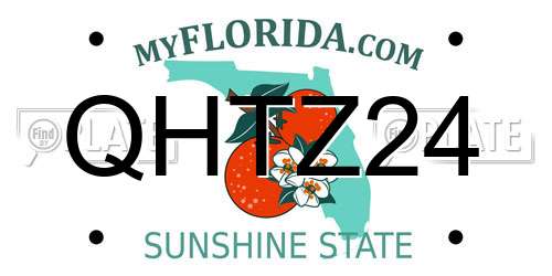 QHTZ24 Florida License Plate
