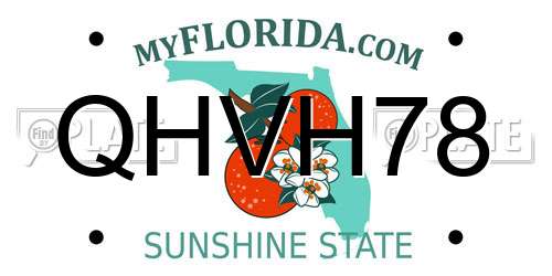 QHVH78 Florida License Plate