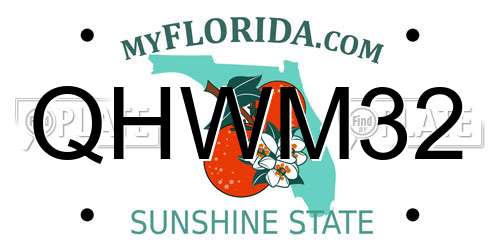 QHWM32 Florida License Plate