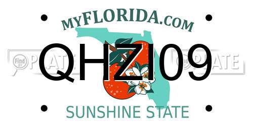 QHZI09 Florida License Plate