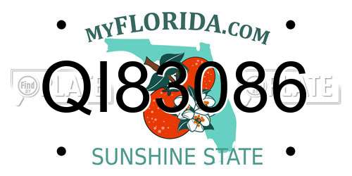 QI83086 Florida License Plate