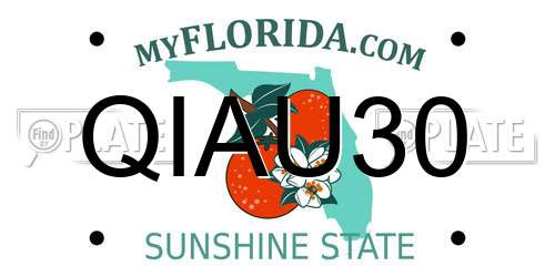 QIAU30 Florida License Plate