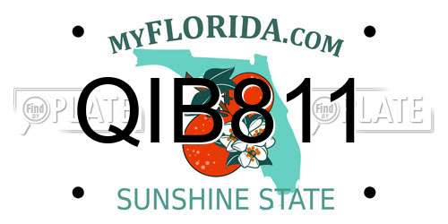 QIB811 Florida License Plate