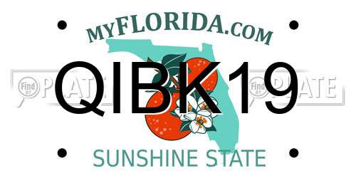 QIBK19 Florida License Plate