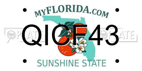 QICF43 Florida License Plate