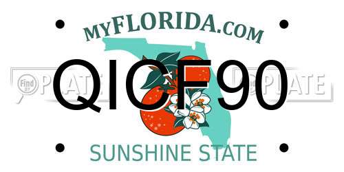 QICF90 Florida License Plate