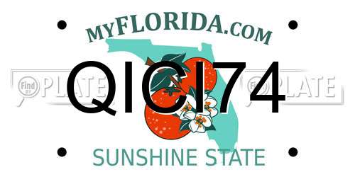 QICI74 Florida License Plate
