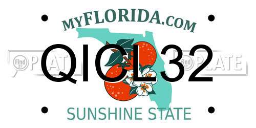QICL32 Florida License Plate